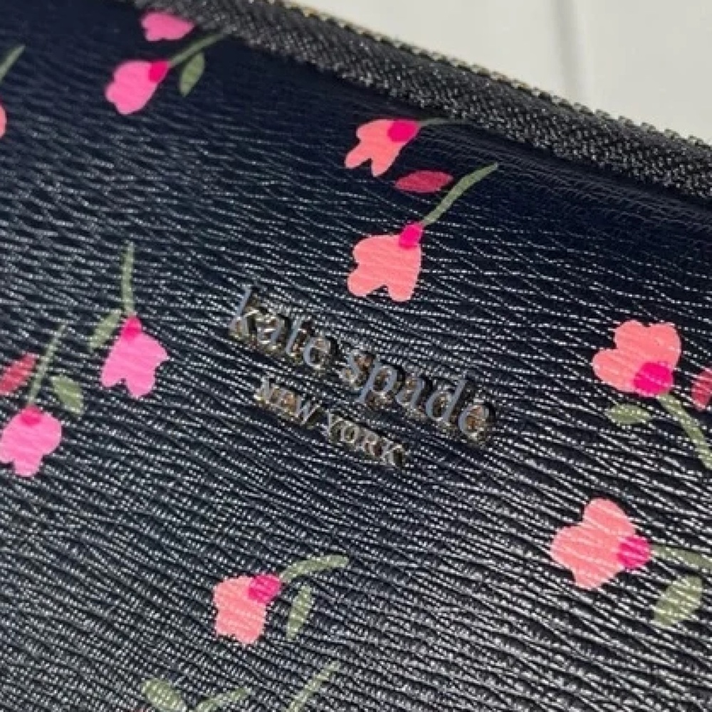 Kate Spade Black and Floral Laptop Case